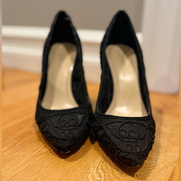 Vince Camuto Lace Texture Heels - Picture 3 of 6